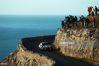 Formula 1 driver Kimi Raikonnen on the famous Great Orme stage